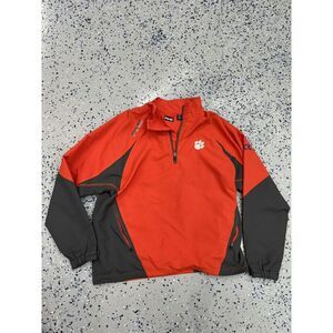 Used‎ Ping Clemson Tigers Jacket Golf Size Medium M 1/4 Zip Pullover Used Orange